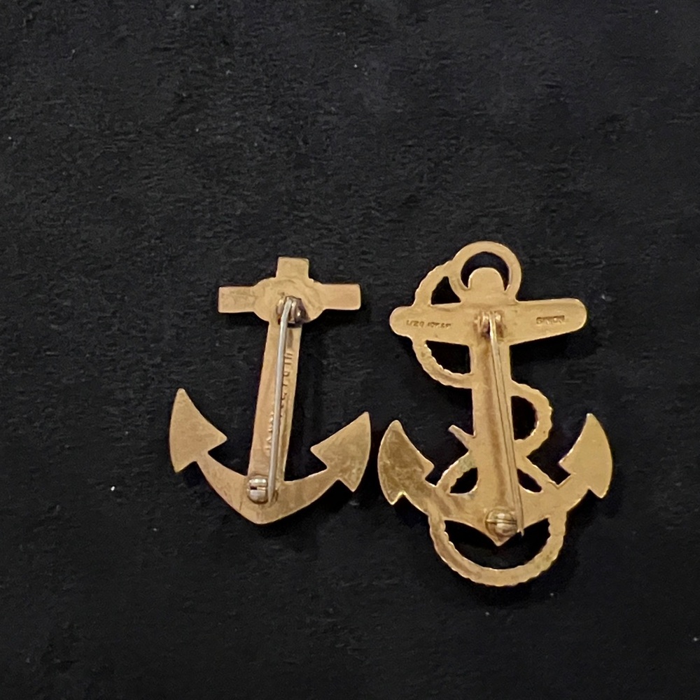 U.S. Navy 10k gf Simon anchor pins - Picture 2 of 4